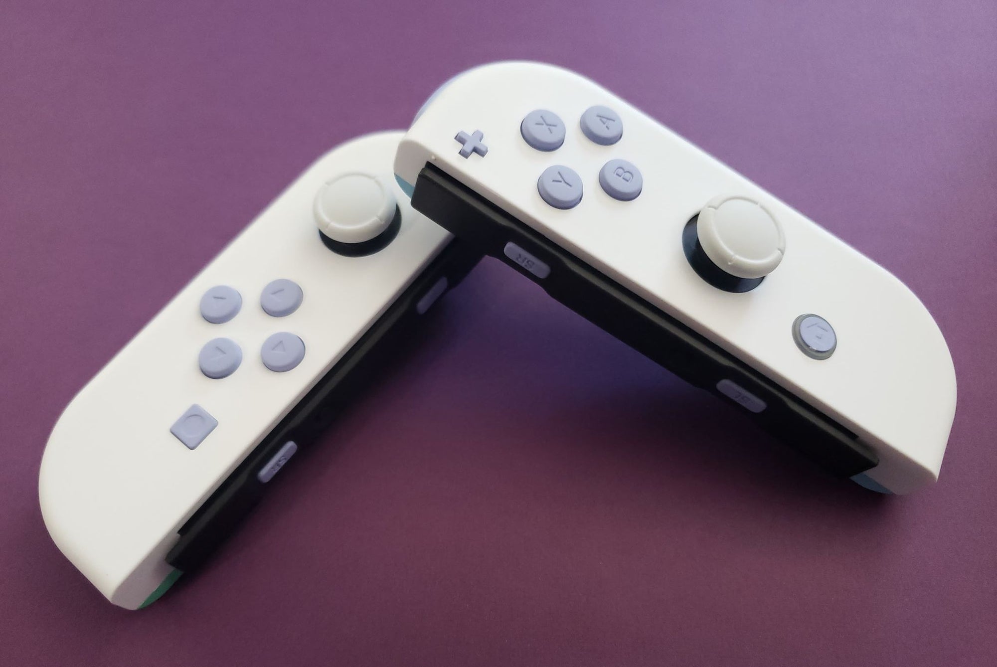 White Soft Touch - Customizable Options - OEM Nintendo Joy-Cons