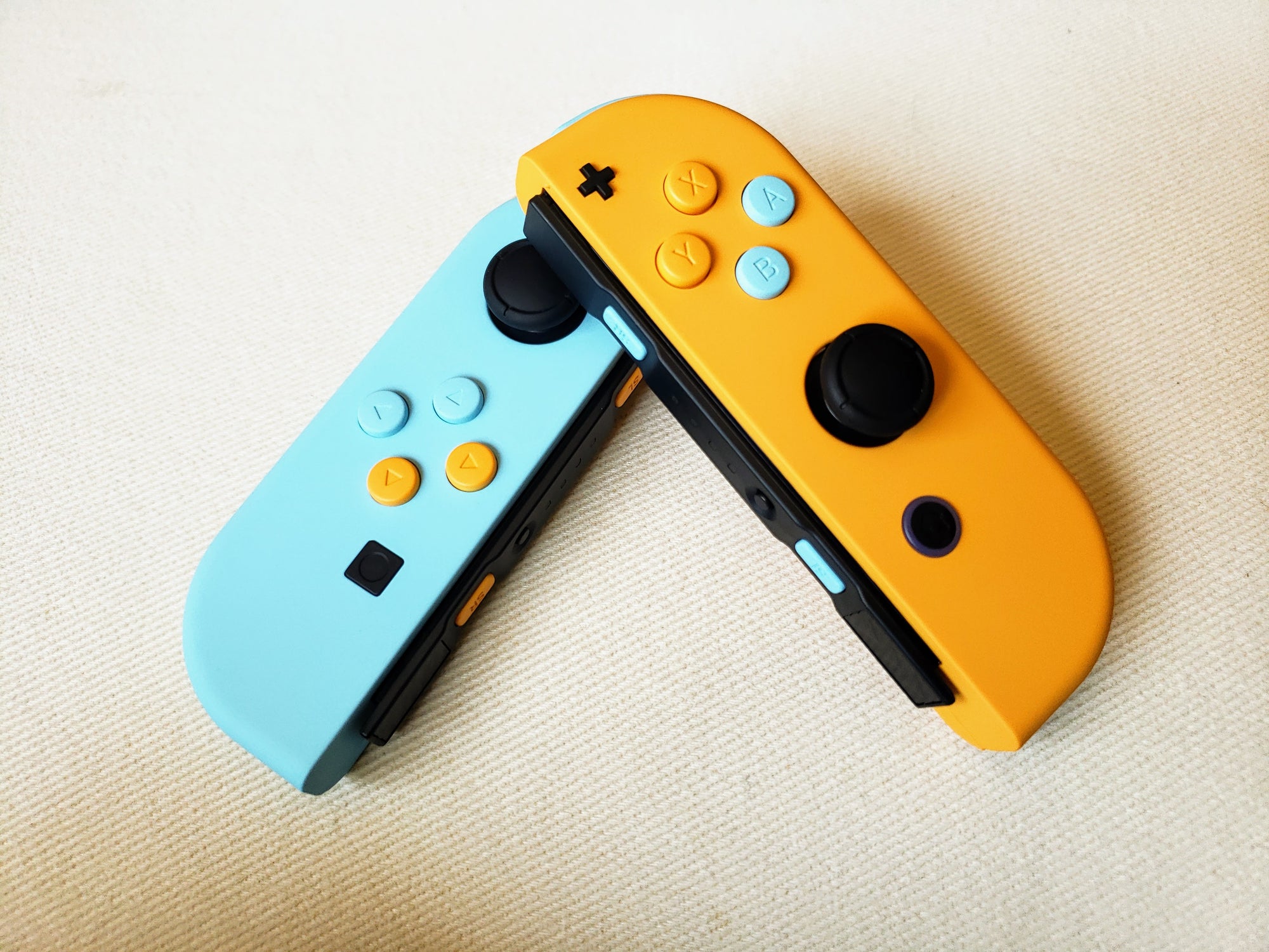 Caution Yellow Soft Touch - Customizable Options - OEM Nintendo Joy-Cons