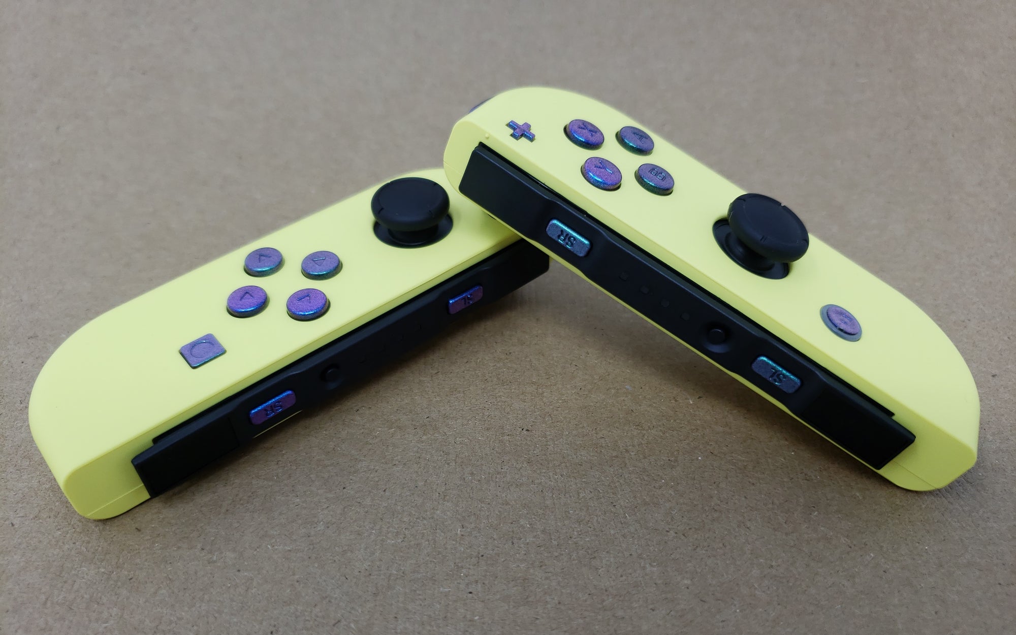 Lemon Yellow Soft Touch - Customizable Options - OEM Nintendo Joy-Cons