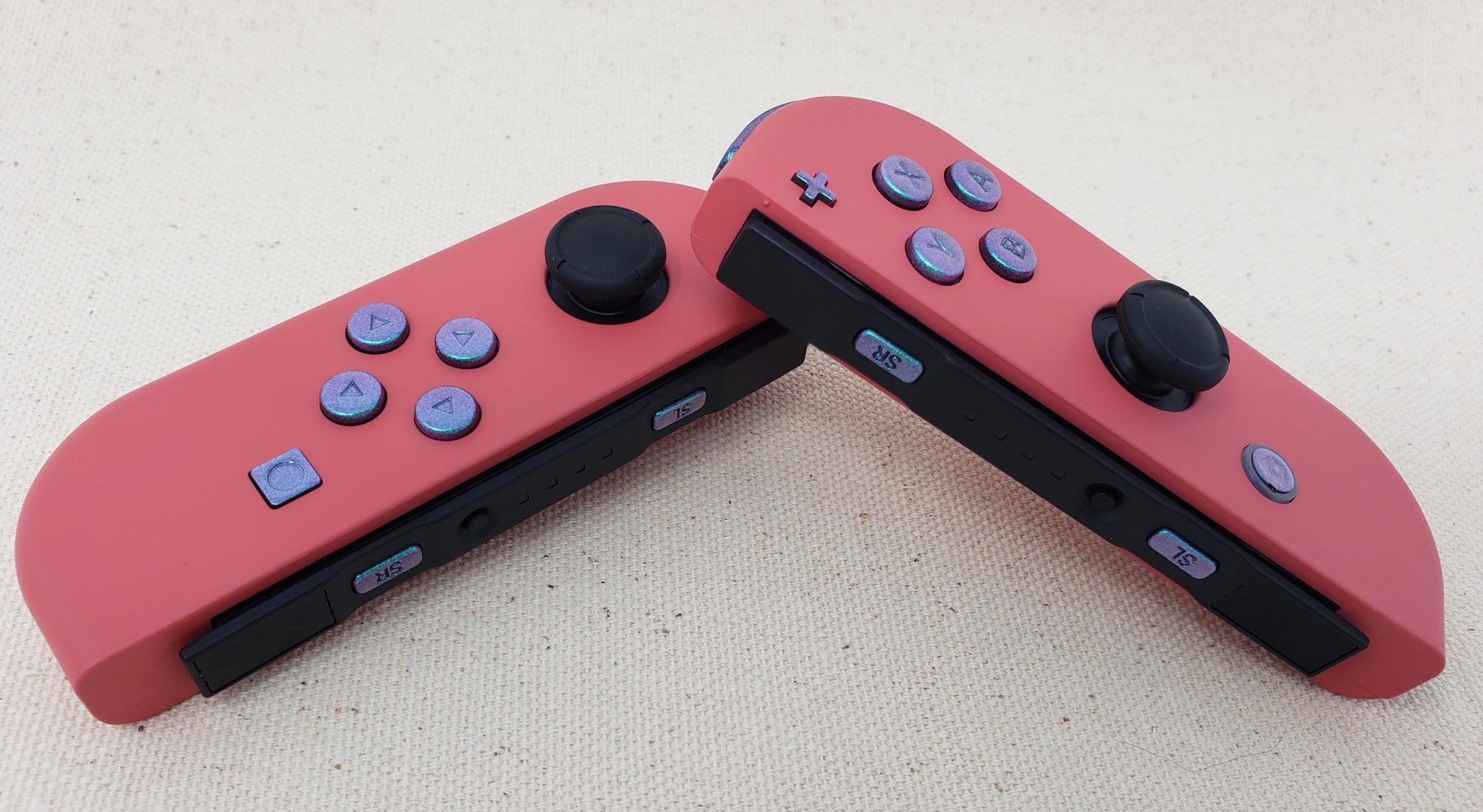 Indian Red Soft Touch - Customizable Options - OEM Nintendo Joy-Cons