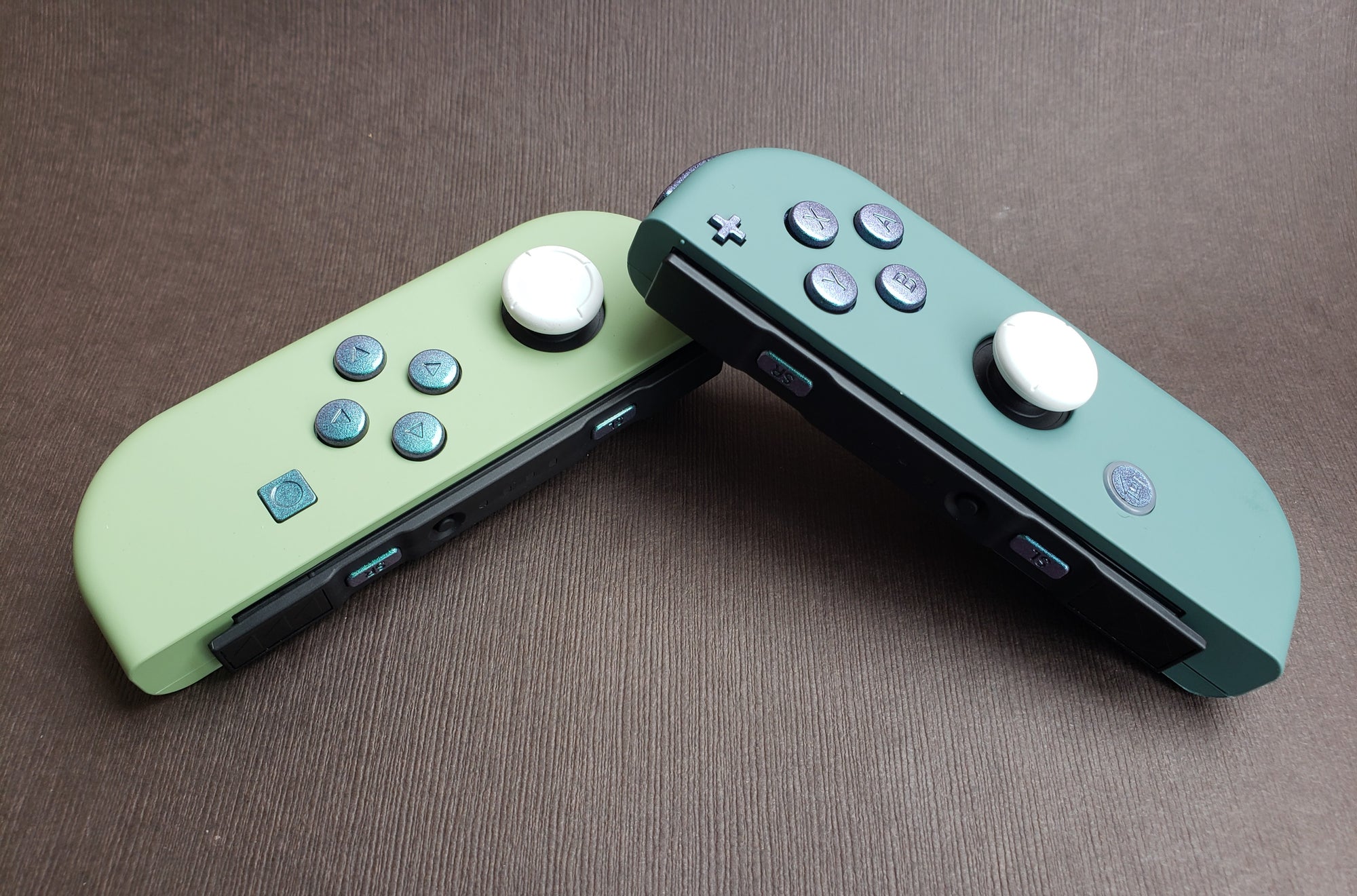 Matcha Green Soft Touch - Customizable Options - OEM Nintendo Joy-Cons