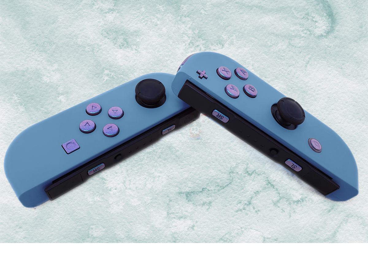 Air Force Blue Soft Touch - Customizable Options - OEM Nintendo Joy-Cons