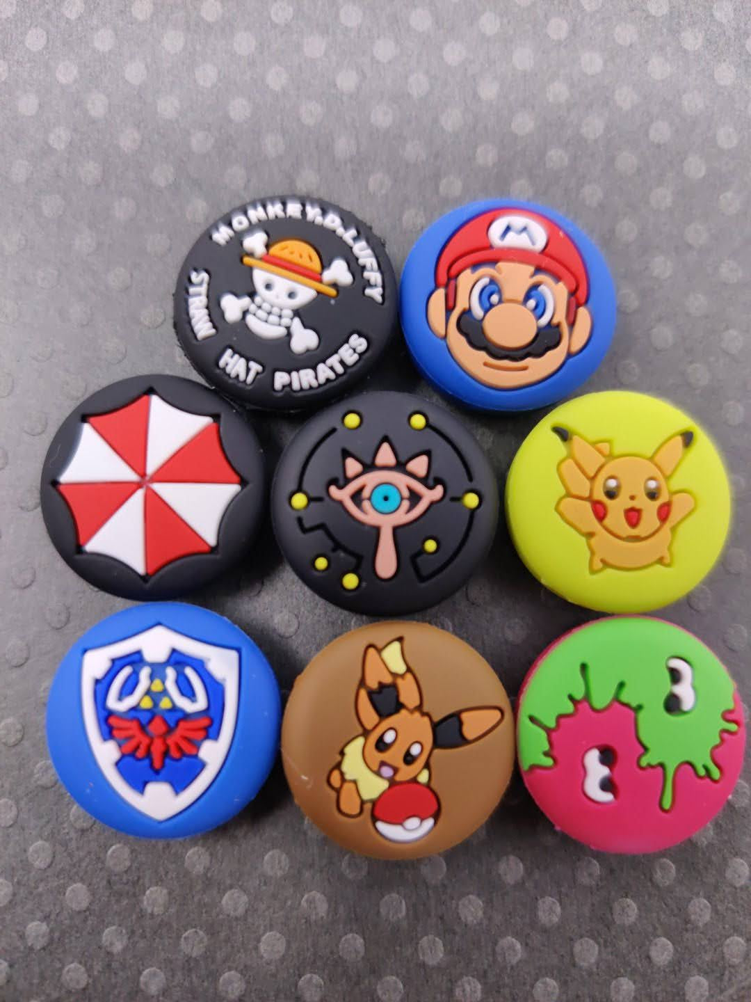Character and Logo Nintendo Switch Joy-Con Thumbcap Grips