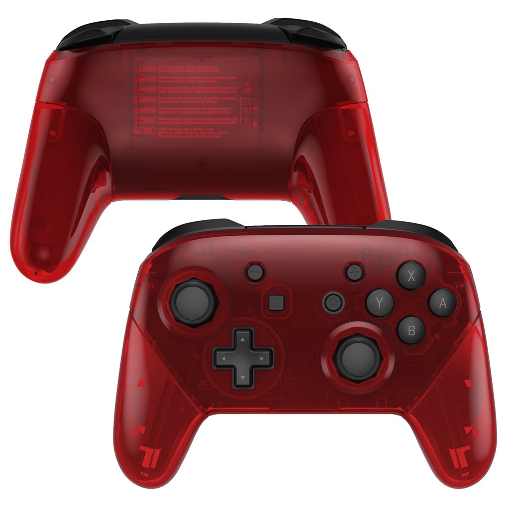 Clear Red - Customizable Options - OEM Nintendo Switch Pro Controller