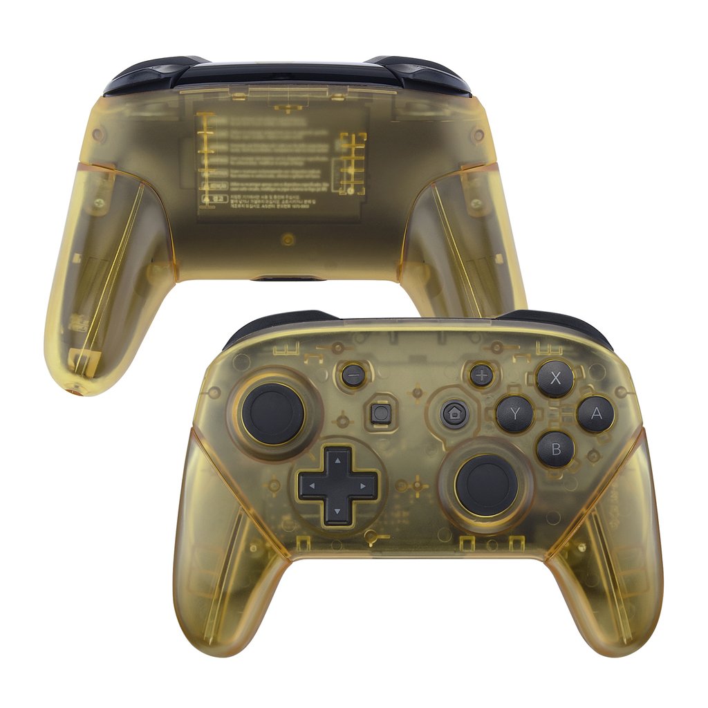 Clear Amber Yellow - Customizable Options - OEM Nintendo Switch Pro Controller