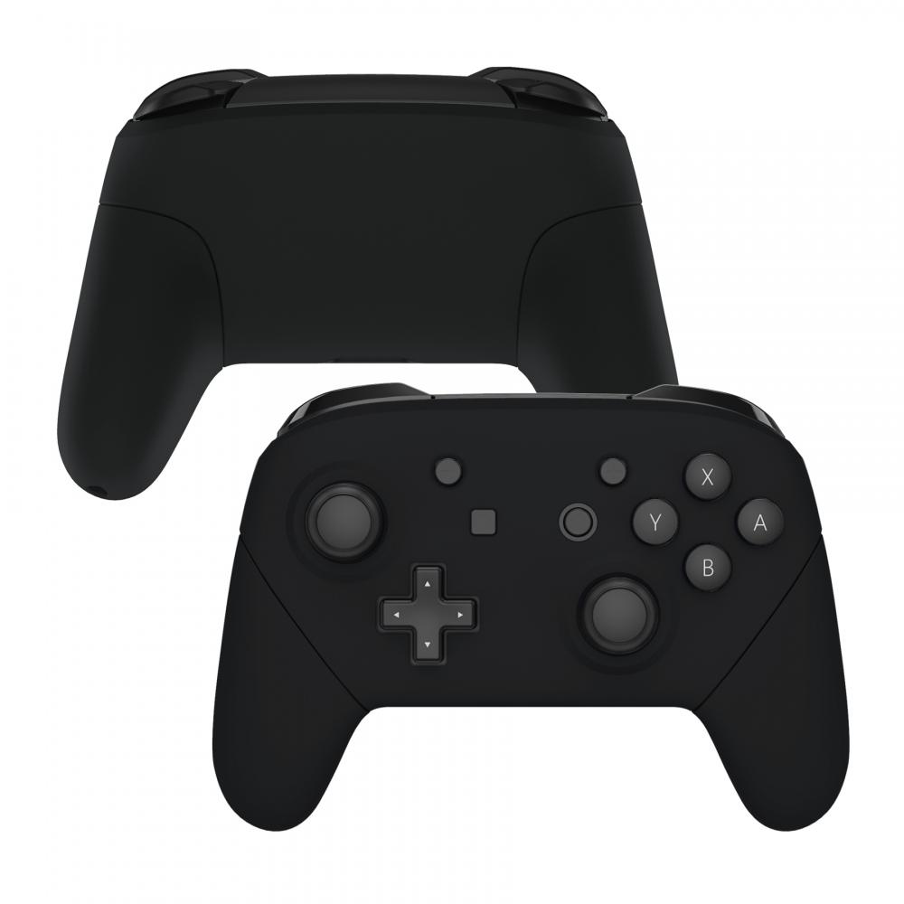 Matte Pure Black Soft Touch - Customizable Options - OEM Nintendo Switch Pro Controller