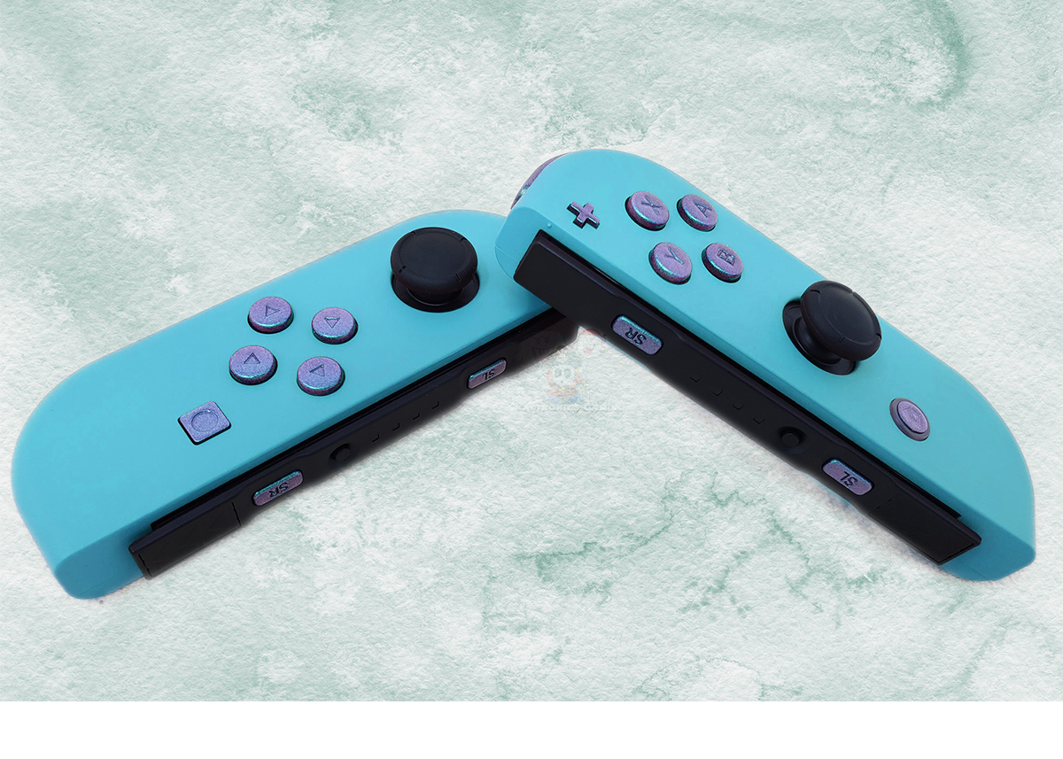 Heaven Blue Soft Touch - Customizable Options - OEM Nintendo Joy-Cons
