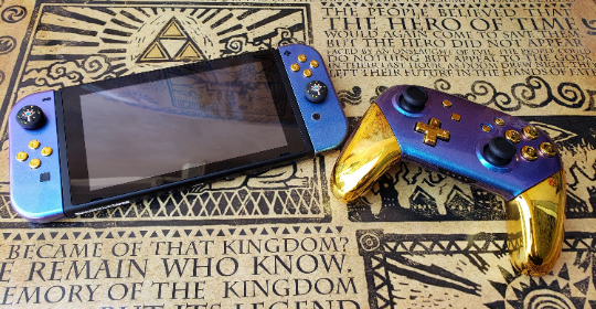 Chameleon Blue/Purple - Customizable Options - OEM Nintendo Joy-Cons