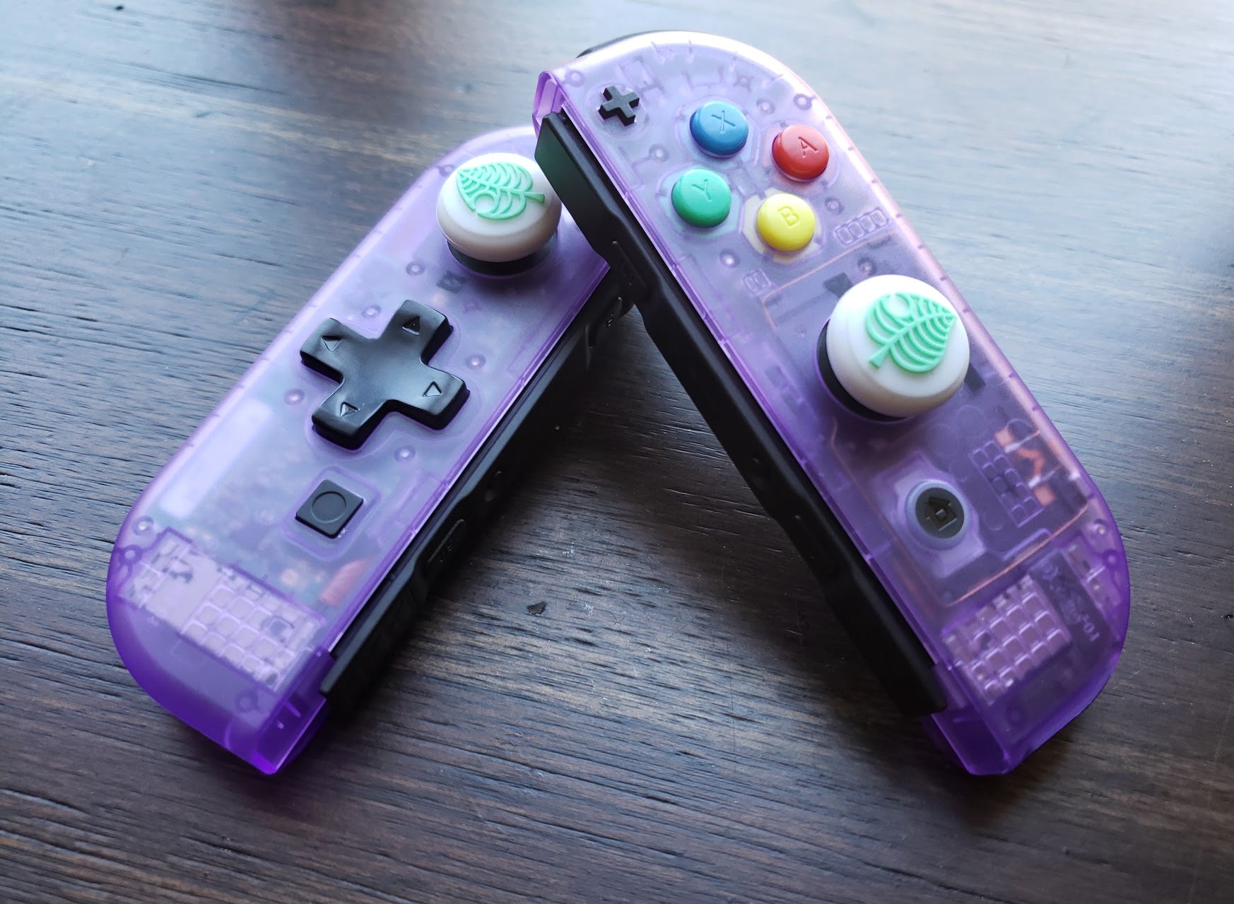 eXtremeRate Clear Atomic Purple Custom Full Set Shell for Nintendo